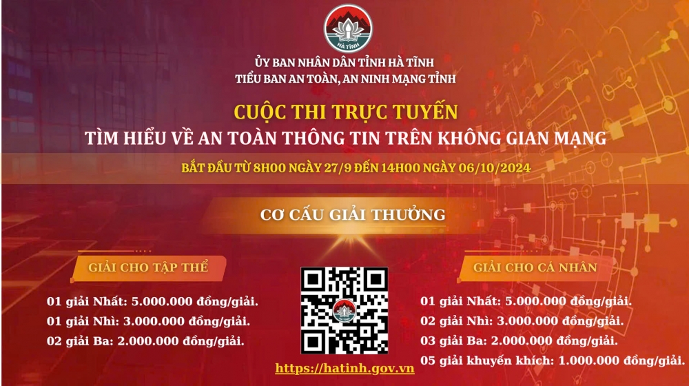  Hà Tĩnh phát động Cuộc thi an toàn thông tin trên không gian mạng năm 2024