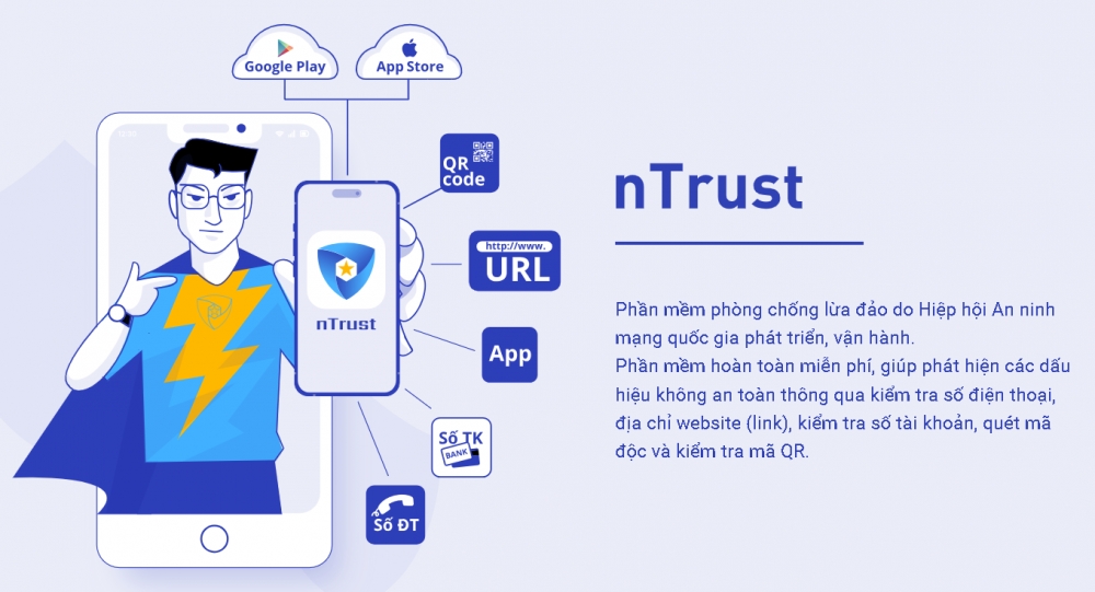 Chính thức ra mắt phần mềm nTrust phòng, chống lừa đảo